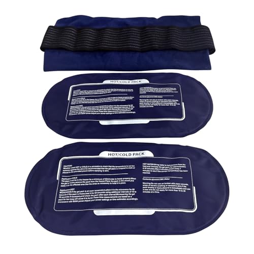 World-Bio Ice Pack for Injuries Reusable, Ice Packs with Adjustable Straps - size: 3 Count 9.8" x 5.1"