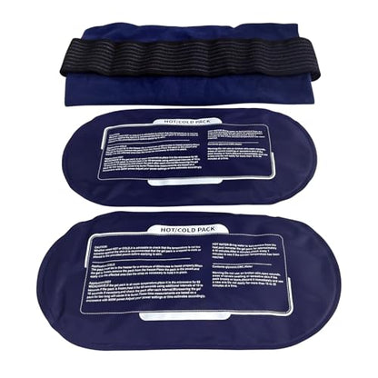 World-Bio Ice Pack for Injuries Reusable, Ice Packs with Adjustable Straps - size: 3 Count 9.8" x 5.1"