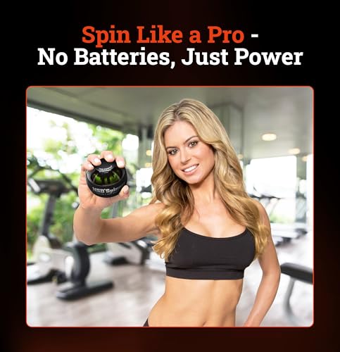 NSD Manual Thumb Wind Start Spinner Gyro Ball – Up to 15,000-18,000 RPM Premium & Durable Hand Strengthener and Wrist Exerciser for Grip Strength Training, Forearm Workout, and Pain Relief - size: Thumb-Wind Start Standard