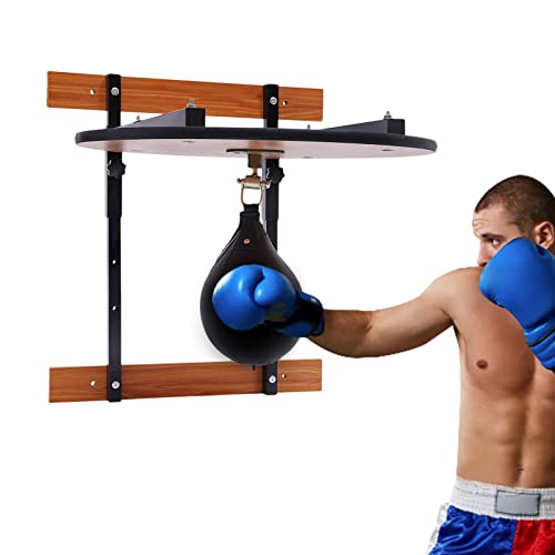 Speed Bag Platform Set, Heavy Duty Boxing Speedbag Kit, Wall Mounted Adjustable Speed Bag Platform Kit Professional Fitness Ball Boxing Reaction Training Kit 25.39*22.83" + speed bag (7.87")