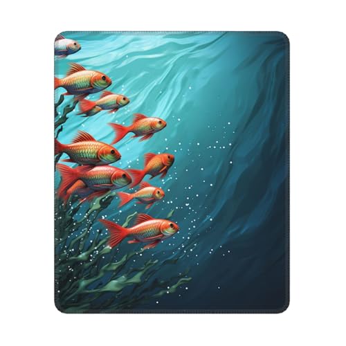 Mouse Pad Washable Mousepad with Non-Slip Rubber Base Fish Aquarium Mouses Mat for Laptop Desk Pad Gaming Mousepad for Office Computer Home 10x12Inch - color: Fish Aquarium