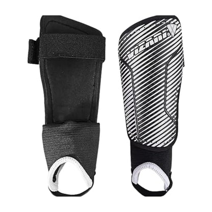 Vizari Matera Soccer Shin Guards | Lightweight PP Shell | Foam Padded Backing | Youth Soccer Shin Guards | Soccer Equipment - color: Black / White, size: Medium