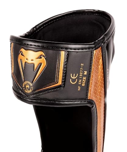 Venum Venum Elite Evo Shin Guards - color: Black/Bronze, size: Medium