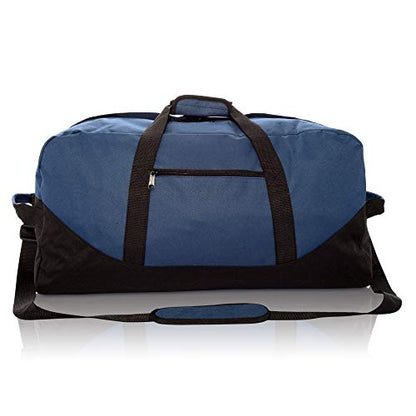 DALIX 25" Big Adventure Large Gym Sports Duffle Bag (Black Grey Navy Blue Red Camo) - color: Navy Blue