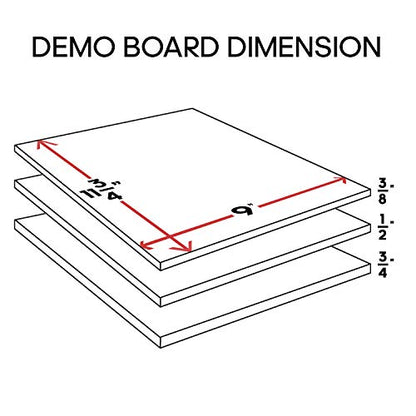 AAMA Martial Arts Taekwondo Karate Demonstration Breaking Board Bundle 9" (W) X 11-3/4 (L) - style: 1/2" (12mm) - CASE (60PCS)
