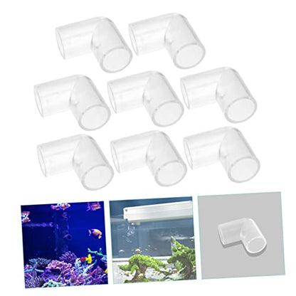 Mikikit 16pcs Elbow Aquarium Connectors Pipe Fittings for Water Hose for Fish Tank and Liquid Transport