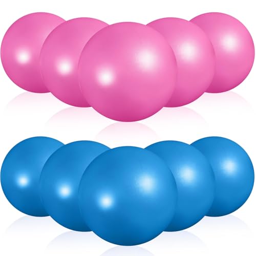 Aoriher 10 Pcs Small Pilates Ball Bulk 9 Inch Mini Yoga Ball - color: Pink,Blue
