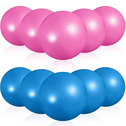 Aoriher 10 Pcs Small Pilates Ball Bulk 9 Inch Mini Yoga Ball - color: Pink,Blue