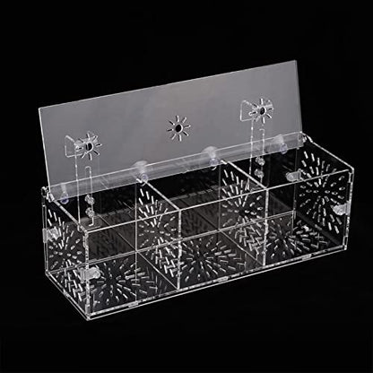 Transparent Acrylic Fish Tank Breeding Box, Aquarium Isolation Incubator, Separation Breeder Box for Fish, 30 cm x 10 cm x 10 cm