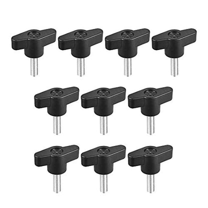 uxcell Clamping Handle Screw Knobs Handle M6 x 20mm Threaded T-Shape 10pcs - size: M6