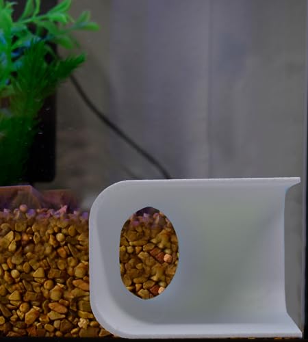 REEFSHAPE - Aquarium Corner Plug Underground Tunnel | Fish & Shrimp Hideout for Aquariums | Unique Underground Viewing Tunnel | Made in USA (Corner Plug, White)