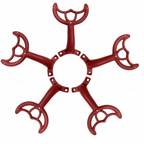 5 Pcs 52’’Ceiling Fan Blades Arms Replacement,Ceiling Fan Blades Arms Replacement Parts Mounting Bracket Kit for Replacing The Worn Fan Blades,Keep The Balance and Good Performance (Red) - color: Red