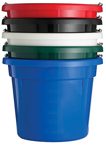 Little Giant® Round Plastic Utility Bucket | Durable & Versatile Feeder Pail with Handles | Bucket for Cleaning | 10 Quarts | Green