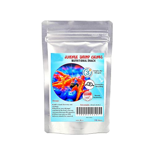 SunGrow Spirulina Protein Wafers for Shrimps, 1.75 oz Nutritional Snack, High-Protein Food for Freshwater Shrimp, Ideal for Betta Fish Supplies, Aquarium Salt Setups, Nano Tanks & Bottom Feeders