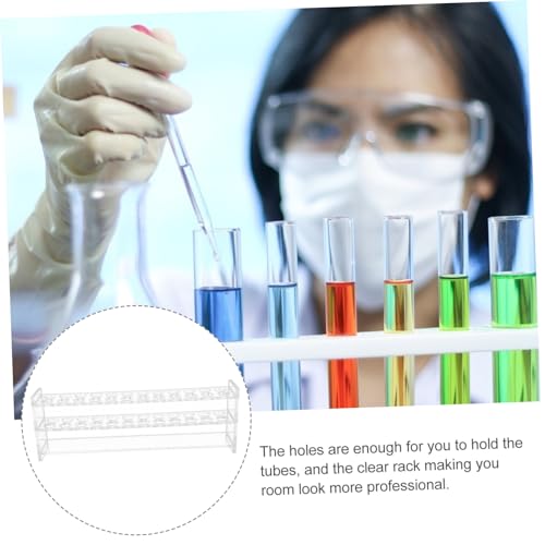 PRETYZOOM 2Pcs Testing Tube Rack Reusable Test Tube Holders for Lab Use Sampling Tube Organizer for Research Clinical and Educational Settings