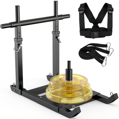GanFindX Workout Weight Sled for Speed & Athletic Strength Training - color: Pitch Black