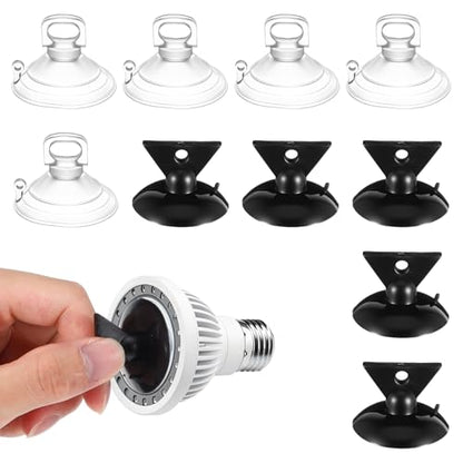 10 Pcs Light Bulb Changer Suction Cup Removal Tool - Easy To Use - Suction Cup Light Bulb Changer,Included 2 Sizes for Mr16 Gu10 Bulbs - Ideal for Halogen, Mini Track Lights and Range Hood