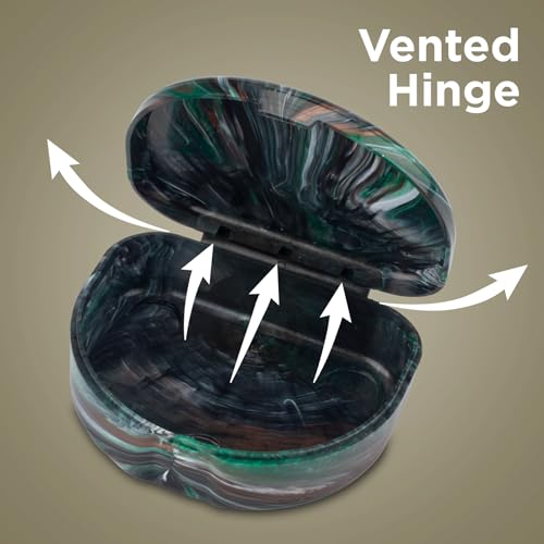 Practicon Marble Retainer Cases, Orthodontic Aligner Case, Mouth Guard Holder (3 Pack) (Camo) - color: Camo