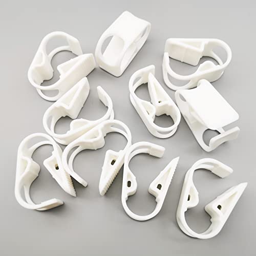 10PCS PBT Plastic Tubing Clamp 140 Degree Celsius Heat Resistant Adjustable Tube Clip Laboratory Industrial Flow Control Hose Clamp - size: for tube OD 1/2''-3/4'' (12-18mm)PBT