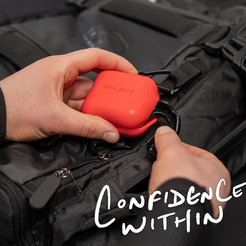 SAFEJAWZ Red Premium Mouth Guard Case with Carabiner Clip - color: Red