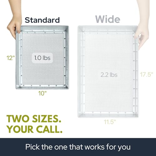 Soil Sifter, Standard Size (12 x 10 inches) with 1/8-inch Mesh, Garden Sieve for Dirt, Sand, Rocks, and Compost - size: 1/8 inch