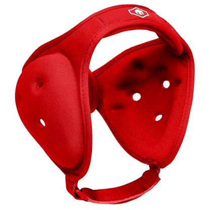 Matman Dynasty Wrestling Headgear & Protective Ear Guards for BJJ & MMA - color: Red, size: Youth