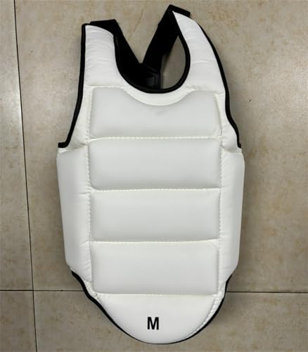 Reversible Karate Sparring Chest Guard, Taekwondo Boxing MMA Martial Arts Muay Thai Kickboxing Training Body Protector - color: Black/White, size: X-Small