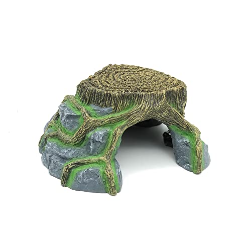 Resin Large Turtle Tank Accessories Reptile Hideouts Cave Habitat Decor for Gecko Leopard Lizards Toad