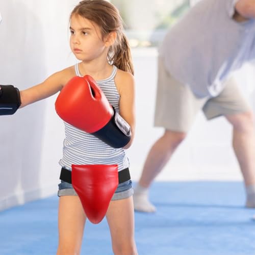 KICHOUSE 2pcs Groin Protector Boxing Groin Guard Wear-Resistant Integrated Crotch Fighting Protector for Martial Arts Training Taekwondo Sparring