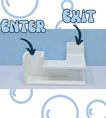 Aquarium Underground Tunnel | Fish & Shrimp Hideout for Aquariums | Unique Underground Viewing Tunnel | Made in USA (Corner Tunnel, White)