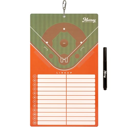 Murray Sporting Goods Baseball Team Colors Dry Erase Coaches Clipboard - style: Orange