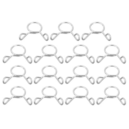 uxcell 15 Pcs Fuel Line Hose Tubing Spring Clips, 8.5mm Inner Dia 304 Stainless Steel Water Pipe Spring Clip Clamps for Motorcycle Scooter ATV