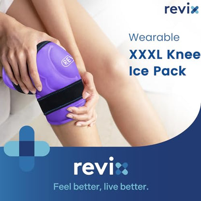 REVIX 20" XXXL Ice Pack for Knee Discomfort, Extra Large Cold Pack, Purple - style: Purple-1 Pack
