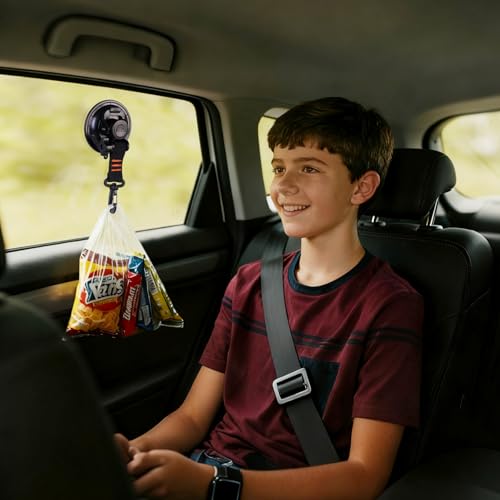 REDCAMP Heavy Duty Suction Cup Anchor with Securing Hook Tie Down, Removable Camping Tarp Accessory as Car Side Awning, 2 Pieces/4 Piecces/6 Piecces/8 Piecces