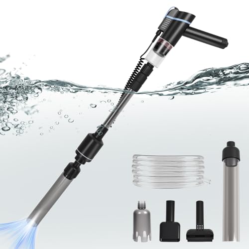 Gravel Vacuum for Aquarium Fish Tank Cleaner Siphon Pump Water Changer Sand Cleaner Aquarium Cleaning Tools Gravel Washer Water Filter