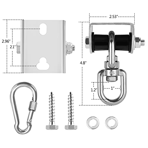 Eapele Heavy Bag Hanger, Punching Bag Mount for Ceiling 360° Swivel Wood Beam Holder for Boxing Bag, Heavy Bag, Gym Punching Bag, Speed Bag, Aerial Yoga Swing, Gymnastic Rings, Sandbag, Hammock