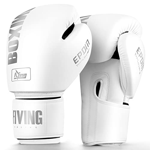 Boxing Gloves for Men Women Adults | Multi Layered Padding,Breathable Palm,for Training,Sparring,Muay Thai,Fighting,Kickboxing, Mixed Martial Arts,MMA,Heavy Bag - color: White, size: 14oz