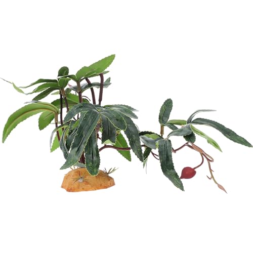 balacoo Simulated Plants Reptile Box Ornament Aquarium Landscape Artificial Plant Decor for Terrarium Habitat Reptile Pet Case Accessories
