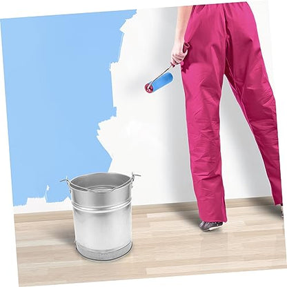 PRETYZOOM Thickened Iron Bucket Multi-Purpose Water Paint Fishing Bucket Large Capacity Handheld for Home Dorm Kitchen