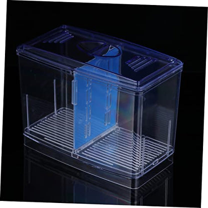 Abaodam Transparent Functional Fish Breeding Tank Betta Habitat Box Independent Incubator for Fry with Easy Cleaning Durable Material Prevents Adult Fish