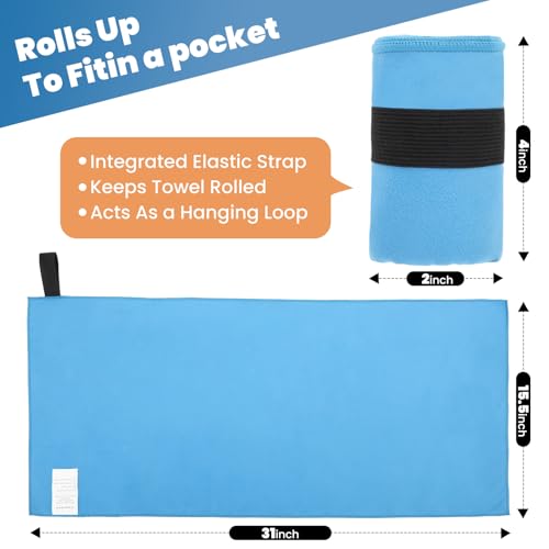6 Pack Workout Towels Microfiber Quick Dry Lightweight Gym Towel Men Women Fitness Yoga Running Riding Hiking Tennis Fising Sports Body Sweat Towel(6 Pack(Dark)) - color: 6 Pack(dark)
