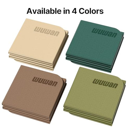 Foldable Yoga Mat 75"x31"x0.24" Portable Exercise Mat - color: Dark Green+Dark Green Grey