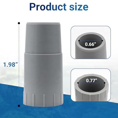 Aquarium Rubber Adapter Ribbed Hosing for Fluval 304/305/306/307/404/405/406/407, 2 Pack