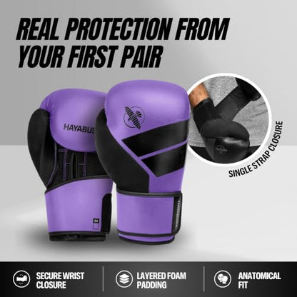 Hayabusa S4 Boxing Gloves - Sparring & Muay Thai - color: Purple, size: 10 oz, X-Small