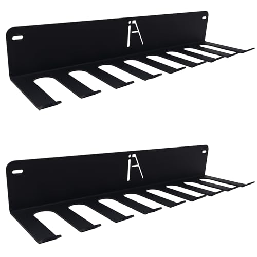 Gym Storage Rack Wall Mount 2 Pack, 9-Hook Cable Attachment Organizer, USA - style: OMEGA GYM RACK (2-PACK)