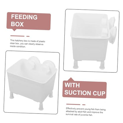 HANABASS 1Set Fish Breeding Box with Suction Cup Durable Aquarium Breeding Container for Fish Nursery Easy to Install Increases Survival Rate of Fry Fish Tank Design