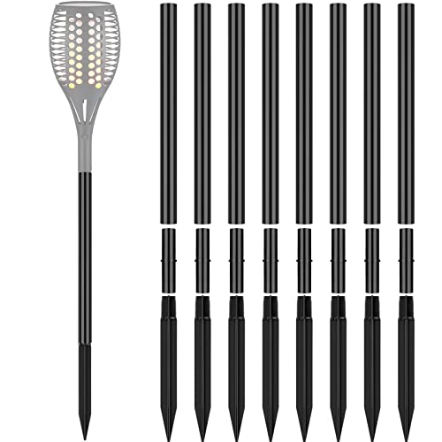 8 Kit Solar Light Stakes Replacement Lame Lamp Extension Pole Ground Stake and Joint Connector Kit for Outdoor Garden Backyard(12.2 Inch)