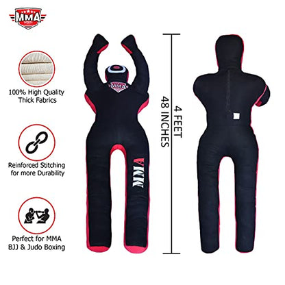 MMA Doctor Bane MMA Brazilian Grappling Submission Dummy Wrestling BJJ Judo Karate Punching Bag Standing Position - 4 FEET -UNFILLED