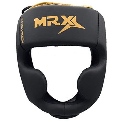 Boxing Headgear MMA Muay Thai, Head Gear for Kickboxing Sparring Grappling Martial Arts Taekwondo Training - color: Black-Golden, size: Small-Medium