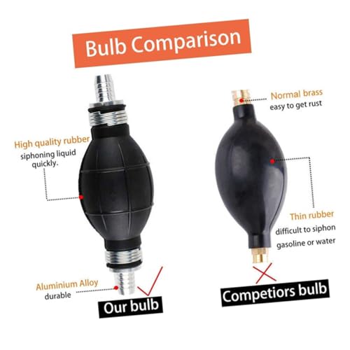Manual Suction Hose Set for Car with Siphon Pump, Vehicle Guide Oil Tube and Water Suction, Portable Hand Pump for Fuel, Water Transfer, and Aquarium Use